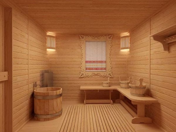 La nouvelle salle de bain a des planchers en bois