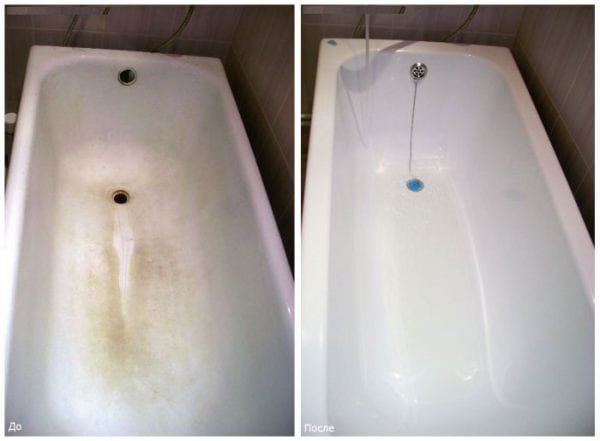 À quoi ressemble un bain avant et après la mise à jour acrylique?