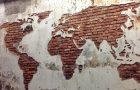 Carte du monde en stuc